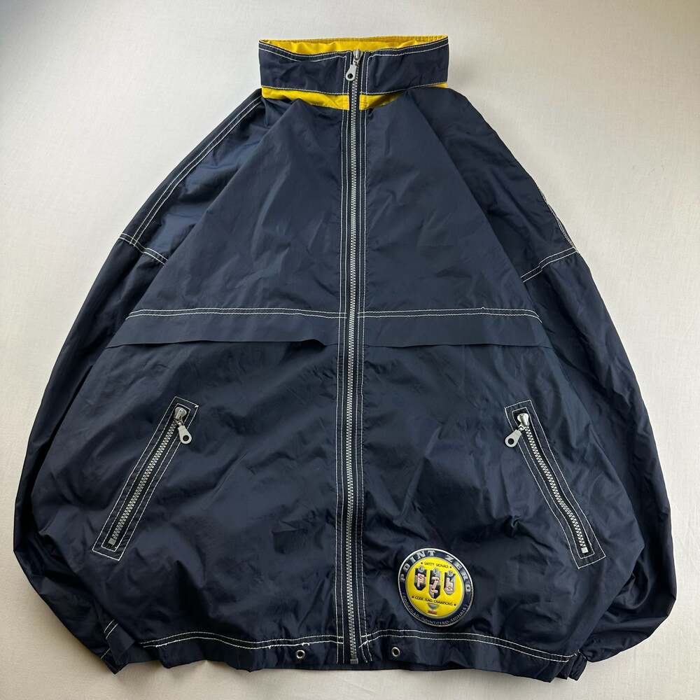 Vintage Point Zero Safety Signals Code Flag Champions Nylon Windbreaker Jacket